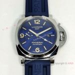 Panerai Luminor GMT PAM 01033 Blue Rubber Strap Watch